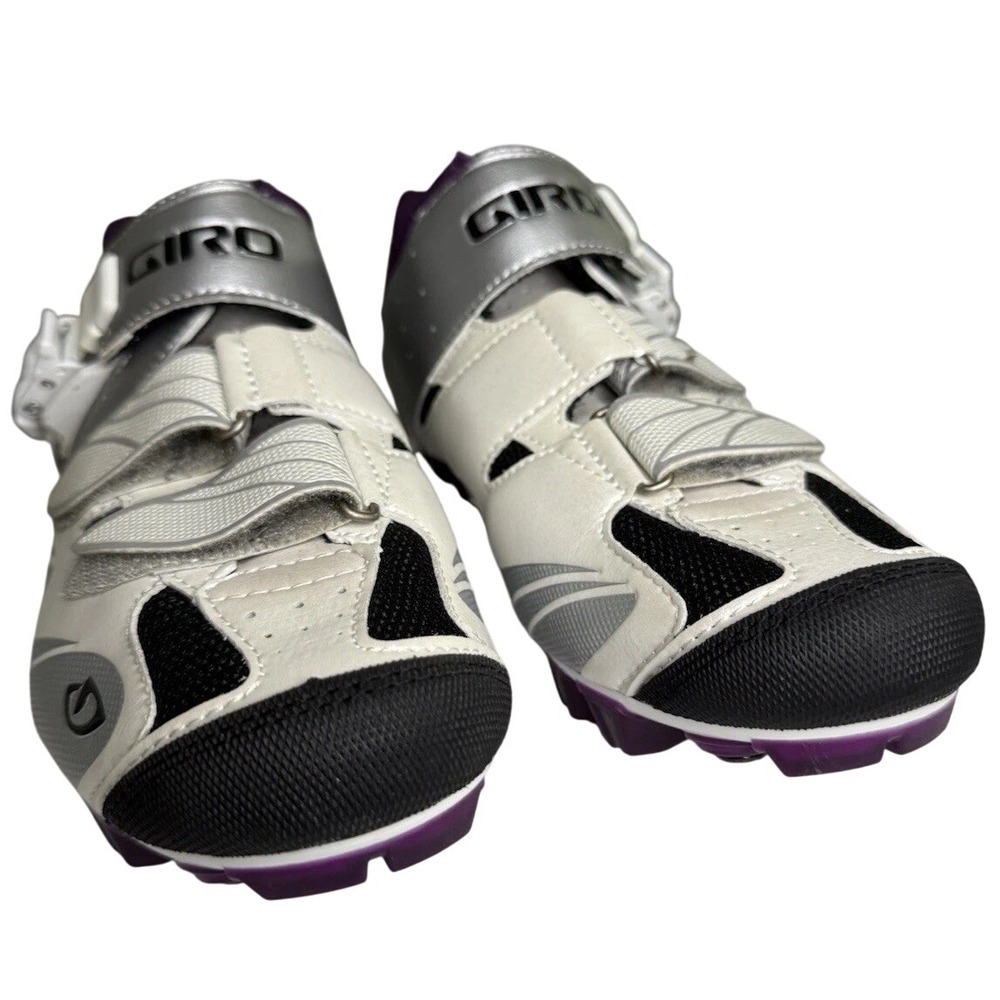 Giro Manta Women's‎ Cycling Spin Bike Shoes Size 42.5 10.25 White Gray Purple